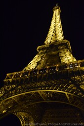 Eiffel Tower at Night seen from the Base.jpg