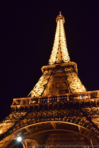 Eiffel Tower at Night with a Orange Yellow Glow.jpg