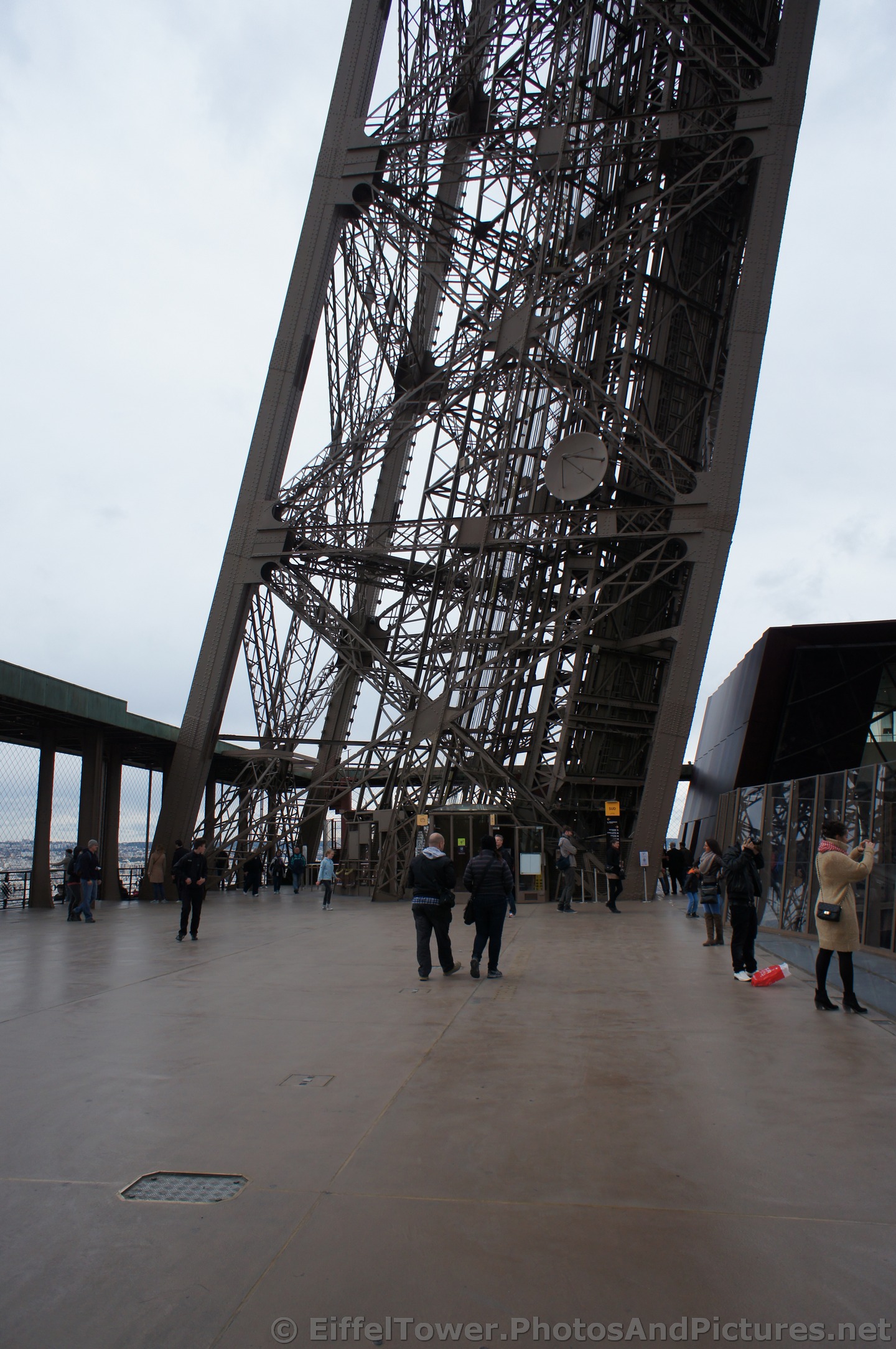 Stanchion of Eiffel Tower Rising from First Floor.jpg