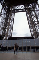 Pair of Eiffel Tower Stanchions seen from First Level.jpg