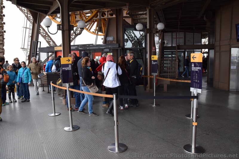 Waiting Line to Go Down from Eiffel Tower Second Floor.jpg