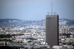 Hyatt Regency Etole Hotel in Paris viewed from Eiffel Tower.jpg