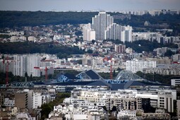 Funky Blue Minecraft-like modern Building in Paris.jpg