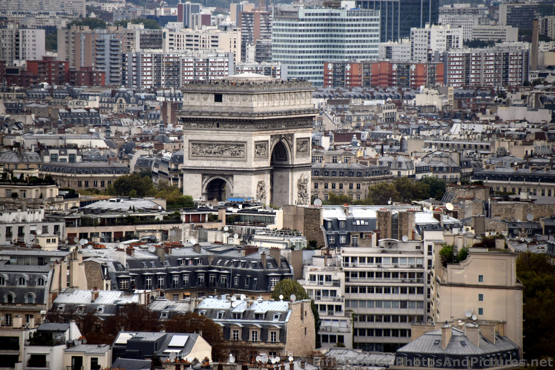 Arc de Triomphe Picture Taken from Eiffel Tower.jpg